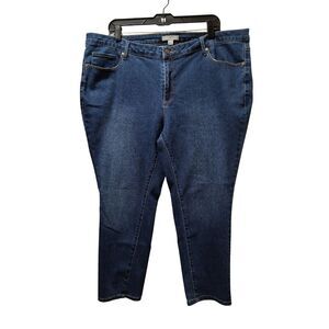 Woman Within Skinny Jeans Women’s 22W Petite Stretch Denim 42x25